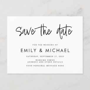 Modern Elegant Wedding Save the Date Briefkaart