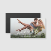 Modern Elegant Wedding Save the Date Photo Magnets (Voorkant / Achterkant)