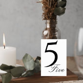 Modern Elegant Wedding Table Number Card Kaart