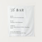 Modern Elegant Wedding The Bar Menu Wandkleed (Voorkant)