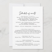 Modern Elegant Wedding Welcome Letter (Achterkant)