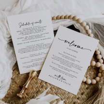 Modern Elegant Wedding Welcome Letter