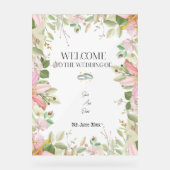 Modern Elegant Wedding Welkom Acryl Bord (Voorkant)