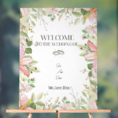 Modern Elegant Wedding Welkom Acryl Bord (Neutraal)