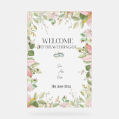 Modern Elegant Wedding Welkom Acryl Bord (Voorkant)