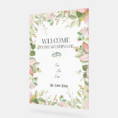 Modern Elegant Wedding Welkom Acryl Bord (Hoek)