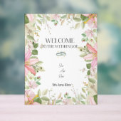 Modern Elegant Wedding Welkom Acryl Bord (Neutraal)