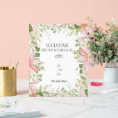 Modern Elegant Wedding Welkom Acryl Bord (Huwelijk)