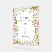 Modern Elegant Wedding Welkom Acryl Bord (Hoek)