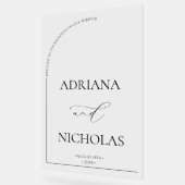 Modern Elegant Wedding Welkom Acryl Bord (Hoek)