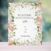 Modern Elegant Wedding Welkom Acryl Bord (Neutraal)