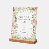 Modern Elegant Wedding Welkom Acryl Bord (Hoek)