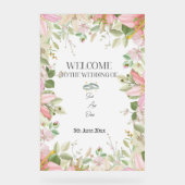 Modern Elegant Wedding Welkom Acryl Bord (Voorkant)