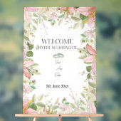 Modern Elegant Wedding Welkom Acryl Bord (Neutraal)
