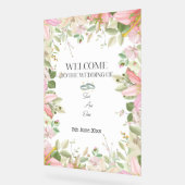 Modern Elegant Wedding Welkom Acryl Bord (Hoek)