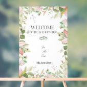 Modern Elegant Wedding Welkom Acryl Bord (Neutraal)