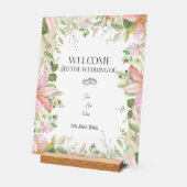 Modern Elegant Wedding Welkom Acryl Bord (Hoek)