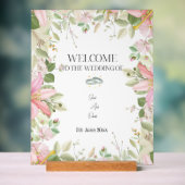 Modern Elegant Wedding Welkom Acryl Bord (Neutraal)