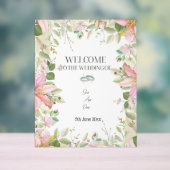 Modern Elegant Wedding Welkom Acryl Bord (Neutraal)