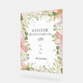 Modern Elegant Wedding Welkom Acryl Bord (Hoek)