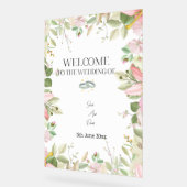 Modern Elegant Wedding Welkom Acryl Bord (Hoek)