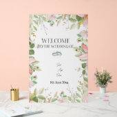 Modern Elegant Wedding Welkom Acryl Bord (Huwelijk)