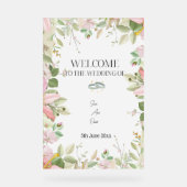 Modern Elegant Wedding Welkom Acryl Bord (Voorkant)