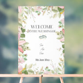 Modern Elegant Wedding Welkom Acryl Bord (Neutraal)