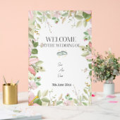 Modern Elegant Wedding Welkom Acryl Bord (Huwelijk)