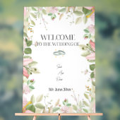 Modern Elegant Wedding Welkom Acryl Bord (Neutraal)