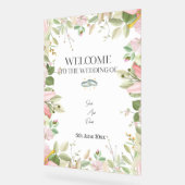 Modern Elegant Wedding Welkom Acryl Bord (Hoek)