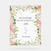 Modern Elegant Wedding Welkom Acryl Bord (Voorkant)
