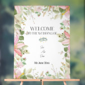 Modern Elegant Wedding Welkom Acryl Bord (Neutraal)