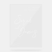 Modern Elegant Wedding Welkom Acryl Bord (Voorkant)