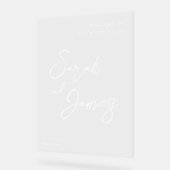 Modern Elegant Wedding Welkom Acryl Bord (Hoek)