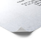 Modern Elegant White Beauty salon prijslijst Poster (Hoek)