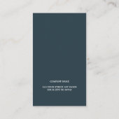 Modern Elegant White Blue Attorney Visitekaartje (Achterkant)