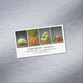 Modern Elegant White Catering Chef Nutritionist Visitekaartje Magneet (Voorbeeld)