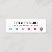 Modern Elegant White Colorful Punch Beauty Salon Klantenkaartje (Voorkant)