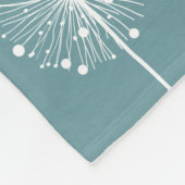 Modern Elegant White Dandelions Fleece Deken (Hoek)