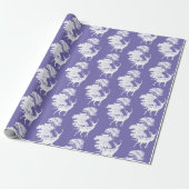 Modern Elegant White Deer Woodland Periwinkle Cadeaupapier (Uitgerold)