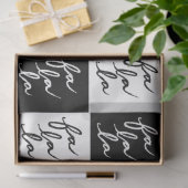 Modern Elegant White en Black Fa La La Kerstmis Tissuepapier (Geschenk)