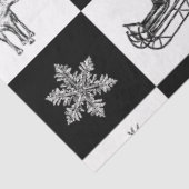 Modern Elegant White en Black Festive Kerstmis Tissuepapier (Detail)