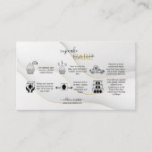 Modern Elegant White en Gold Visitekaartje (Voorkant)