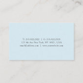 Modern Elegant White en Tiled Blue Geometric Visitekaartje (Achterkant)