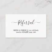 Modern Elegant White Faux Gold Heart Beauty Aanbevelingskaartje (Voorkant)