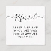 Modern Elegant White Faux Gold Heart Beauty Aanbevelingskaartje (Voorkant)