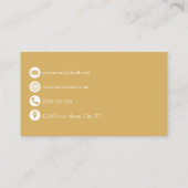 Modern Elegant White Gold Attorney Lawyer Visitekaartje (Achterkant)