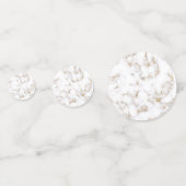 Modern Elegant White Gold Marble Birthday Confetti (Achterkanten)