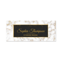 Modern Elegant White Gold Marble Name
